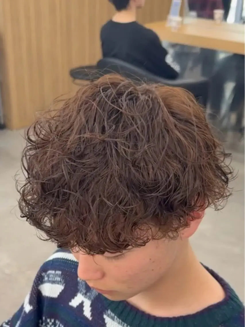 パーマ メンズ 青栁 仁也のヘアスタイル