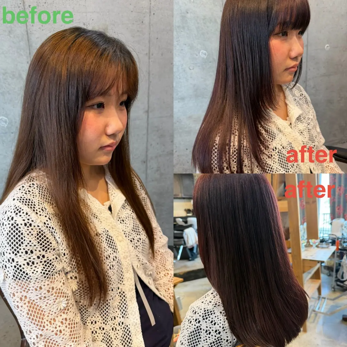 ロング カラー ベージュカラー ピンクカラー レイヤーカット カット ヘアカラー トリートメント 🍀Ryosuke 🍀のヘアスタイル