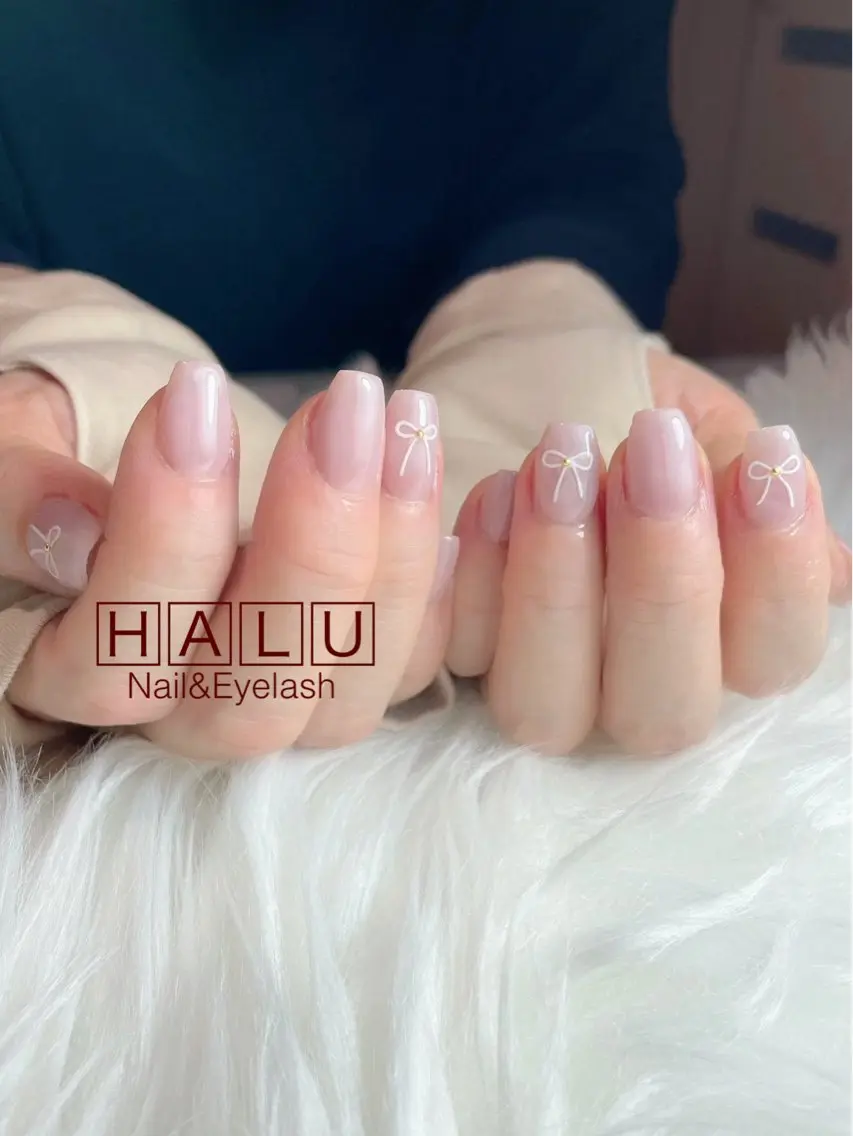 ネイル リボン HALU ハルのネイルデザイン