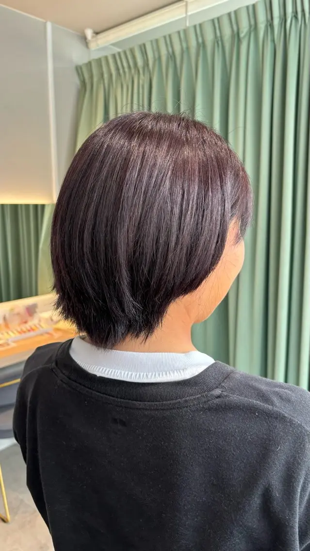 ショート カラー ディープラベンダー ラベンダーカラー ヘアカラー りあの🎀 /暖色カラー🍒のヘアスタイル