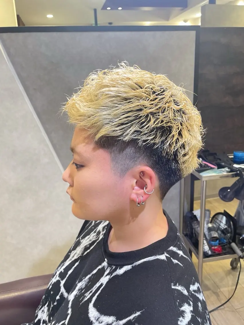 ショート カラー パーマ ショートヘア特化/ 貴田沙知のヘアスタイル