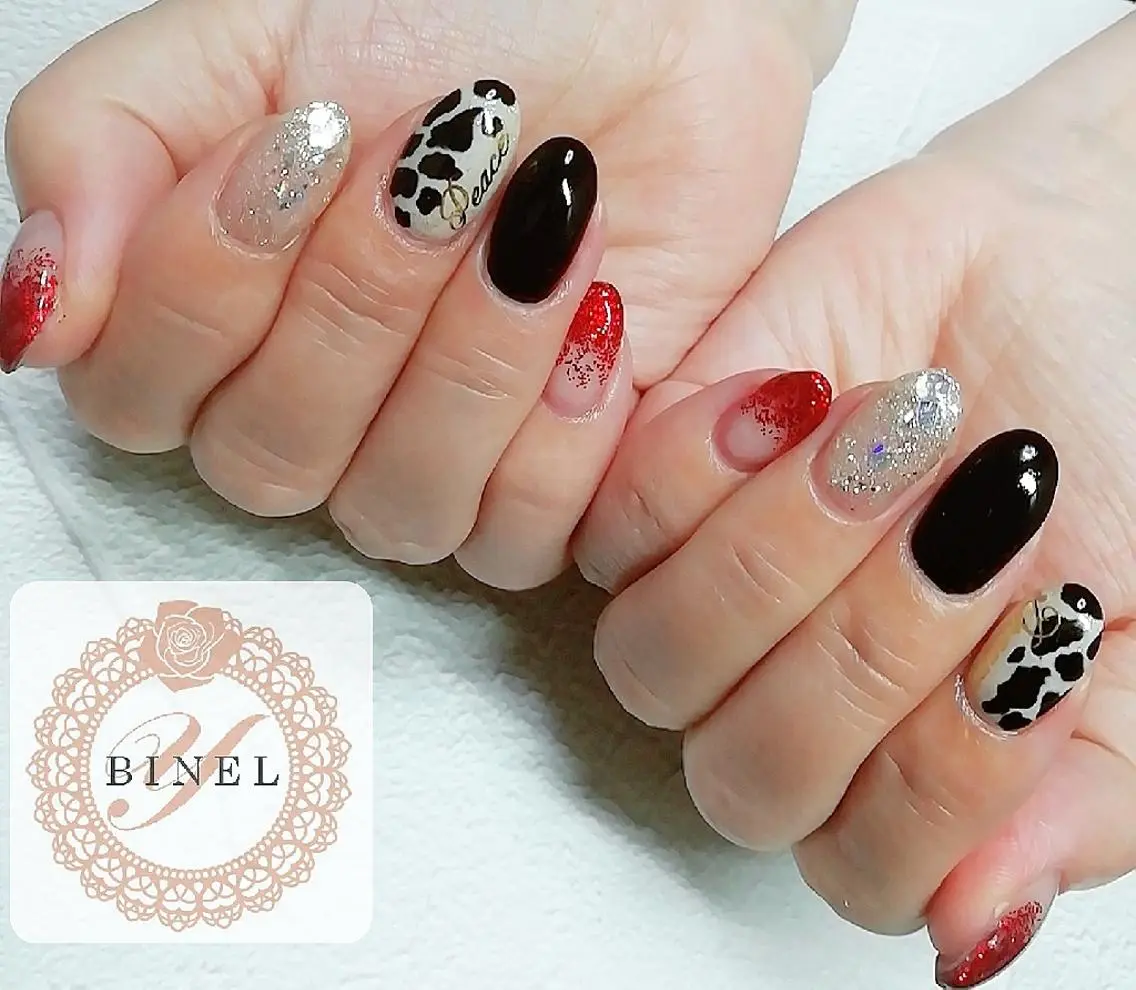 ネイル グラデーション キラキラネイル ラメ(グリッター) ラメグラデーション ハンドネイル Nail Salon Y.BINELのネイルデザイン