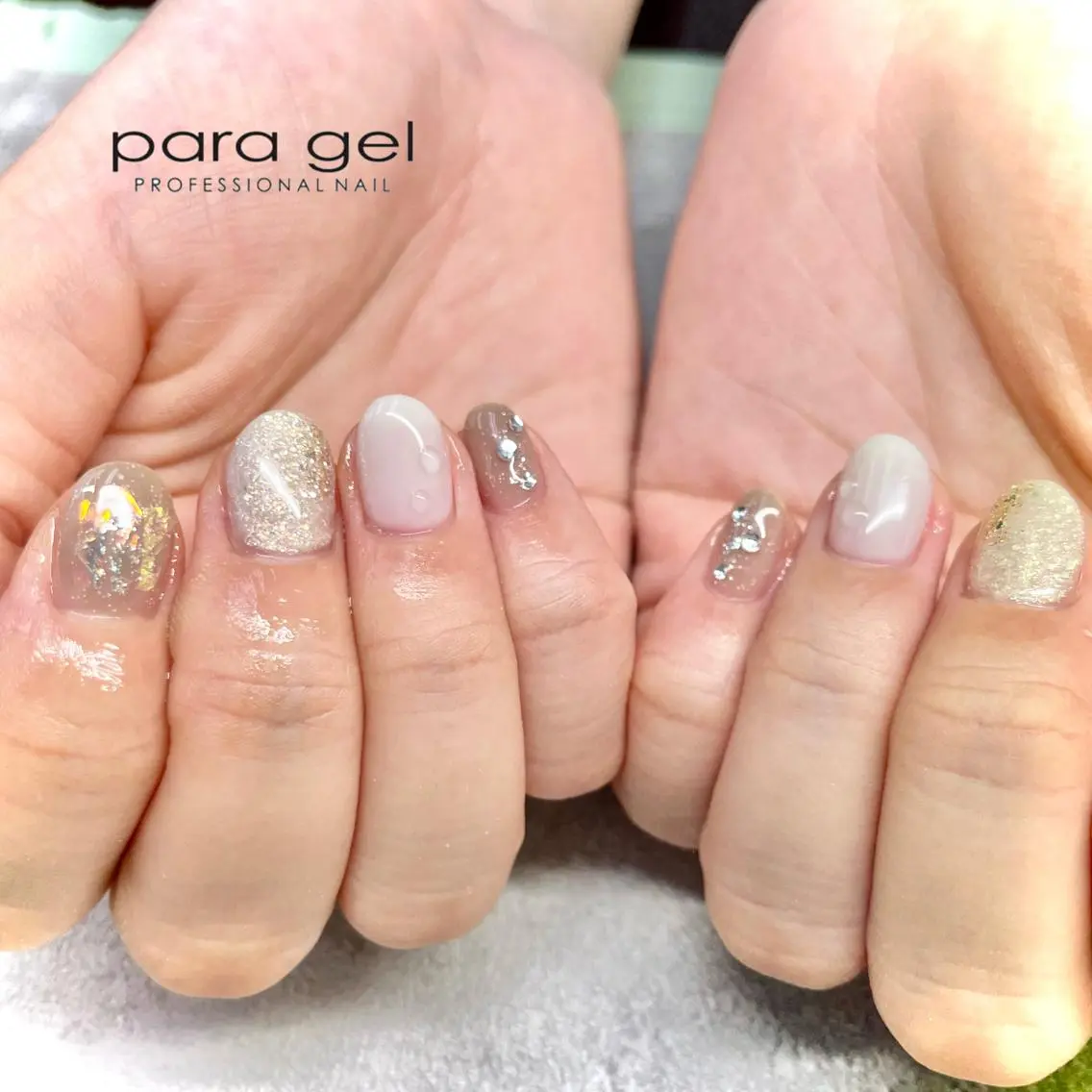 ネイル ジェルネイル ワンカラーネイル パラジェル Bianca🎀 ONODERAのネイルデザイン