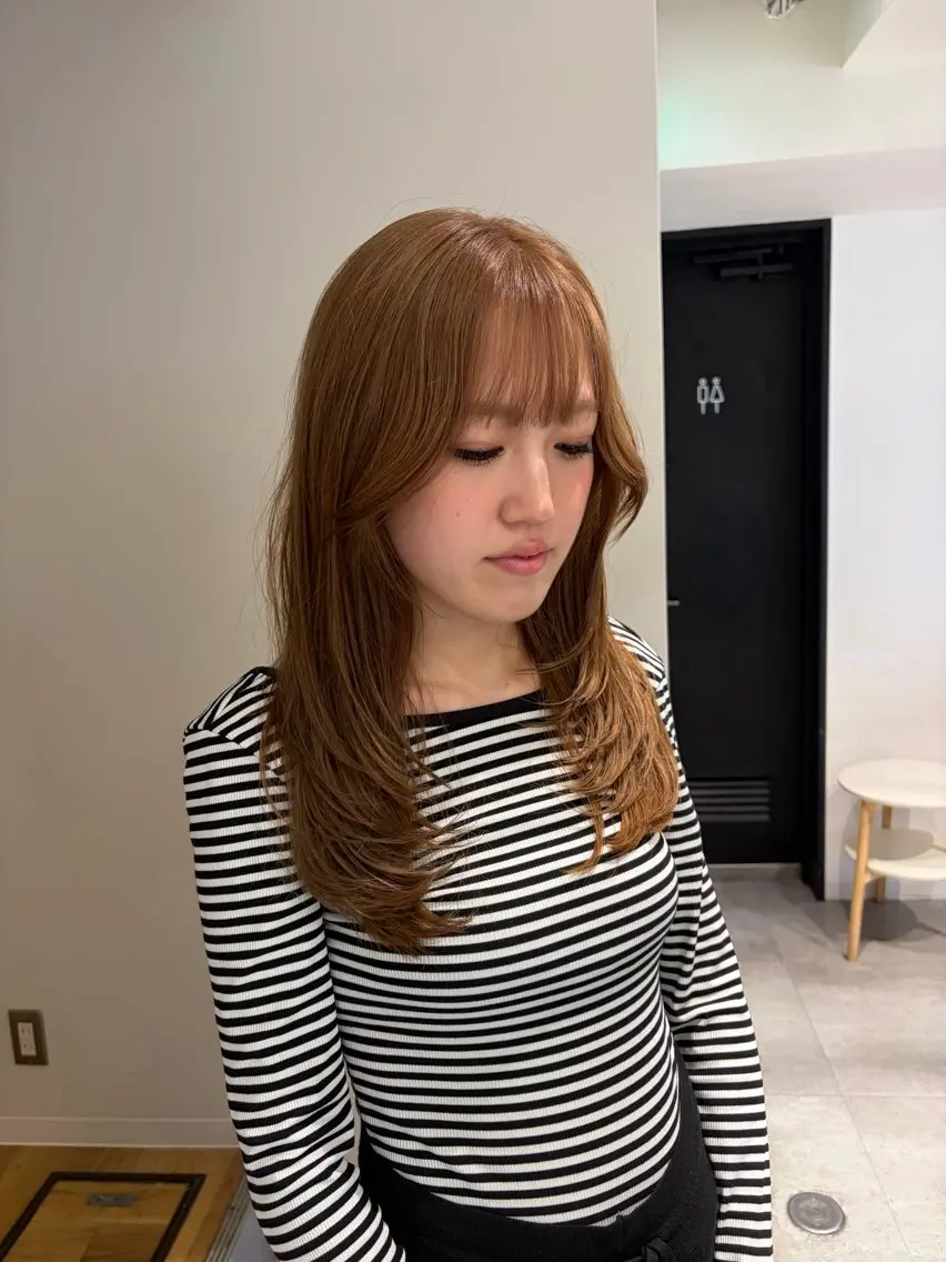 セミロング カット ヘアカラー 似合わせ特化🦕 レイヤー/見正 恵弥のヘアスタイル