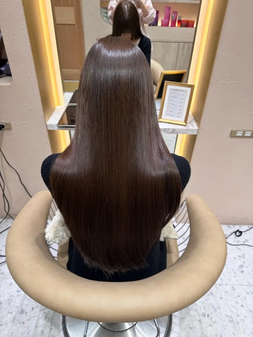 ロング カラー カット ヘアカラー トリートメント レイヤーカット/髪質 改善/矯正🤍吉田のヘアスタイル