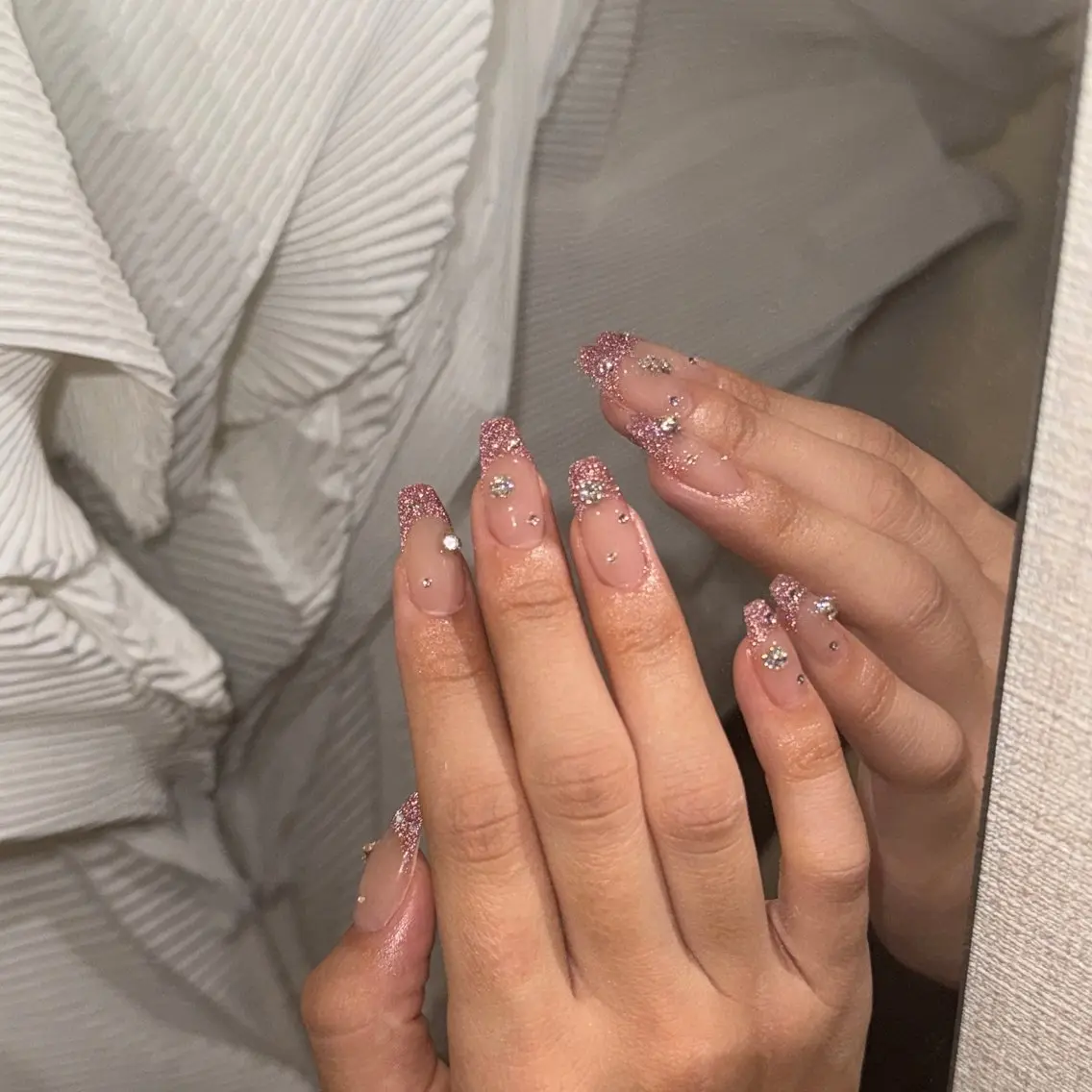 ネイル フラッシュネイル フラッシュマグ フレンチネイル キラキラネイル マグネットネイル D.d ririaのネイルデザイン