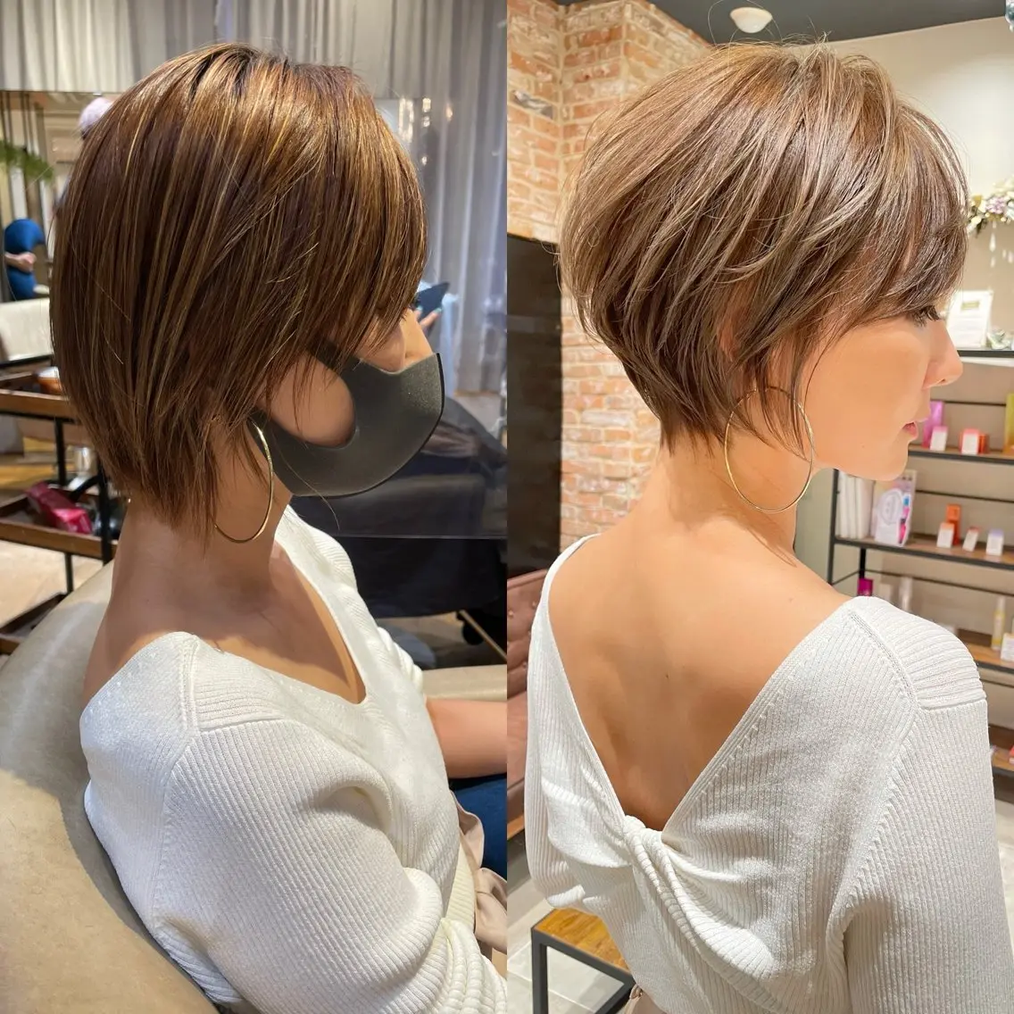 ショート カラー カット ヘアカラー トリートメント ショート特化/ 似合わせ MARIAのヘアスタイル
