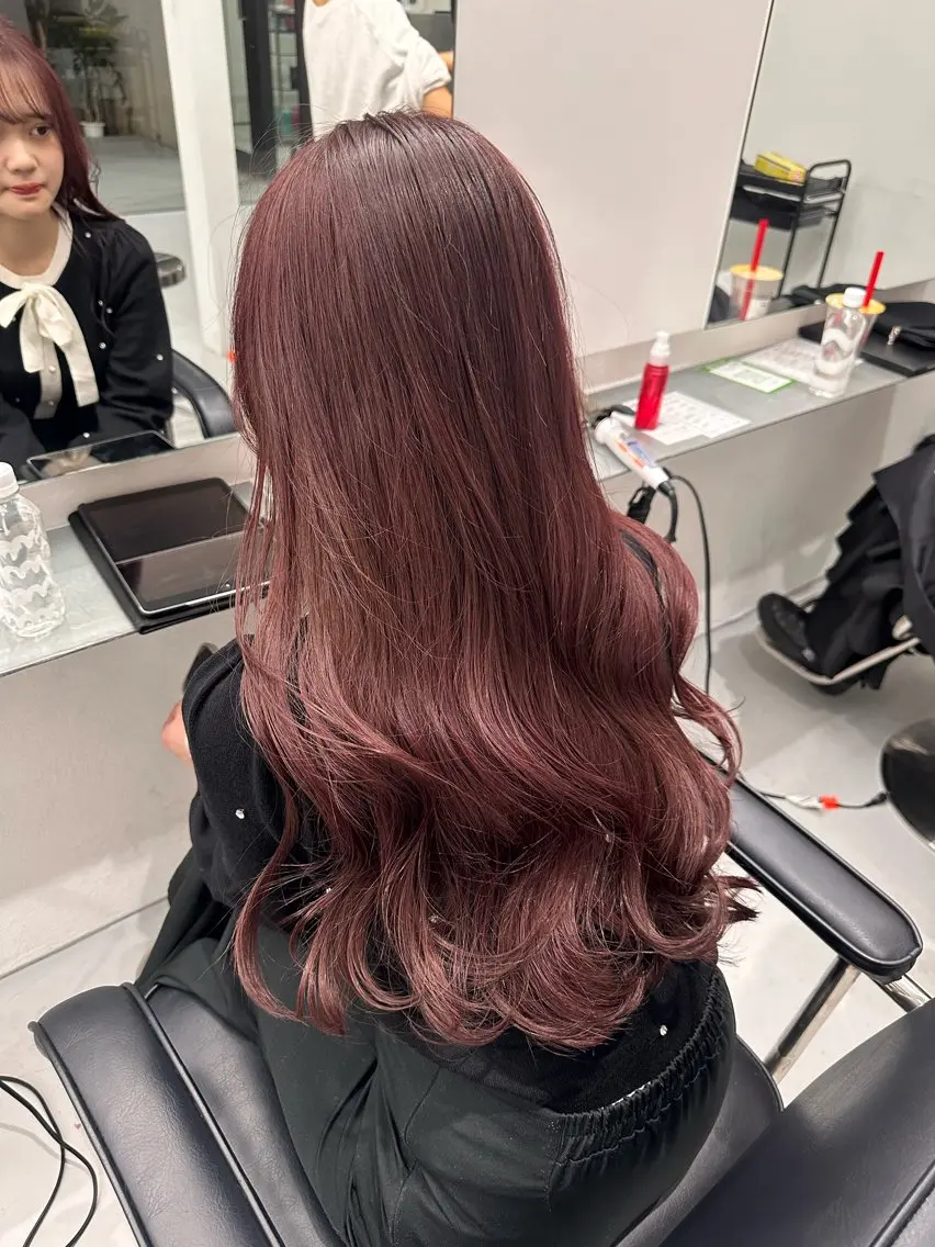 ロング カラー ピンクベージュ/新潟 万代/高橋桃葉🍑のヘアスタイル