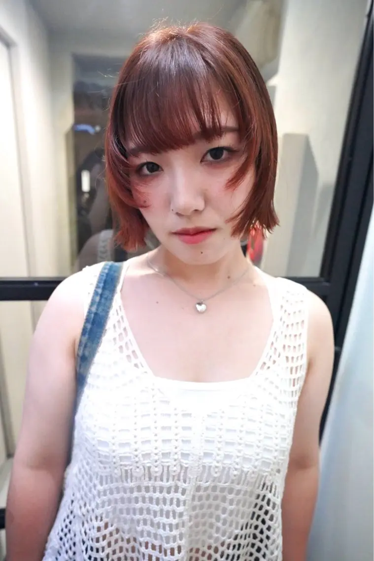 ミディアム カラー 原田 朱里のヘアスタイル