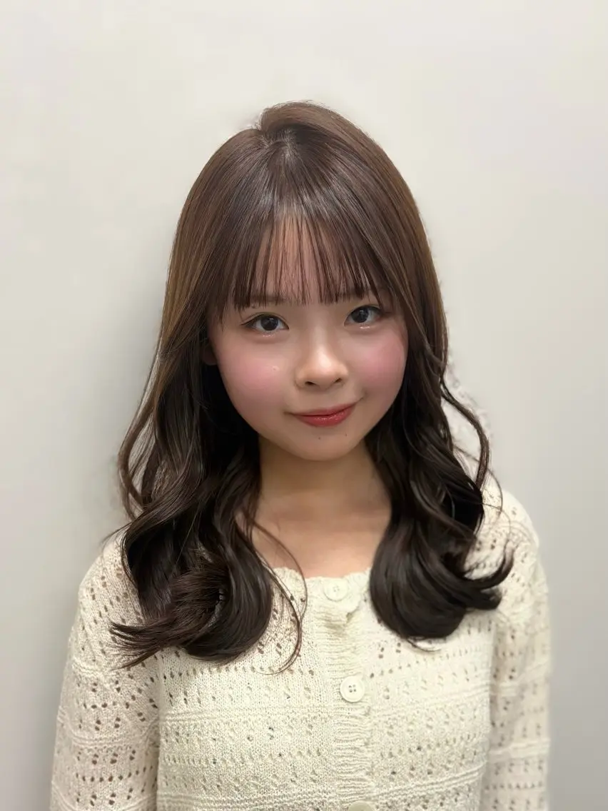 セミロング カラー ベージュカラー ブラウンカラー レイヤー/ヘアセット 🍒中路🍒のヘアスタイル