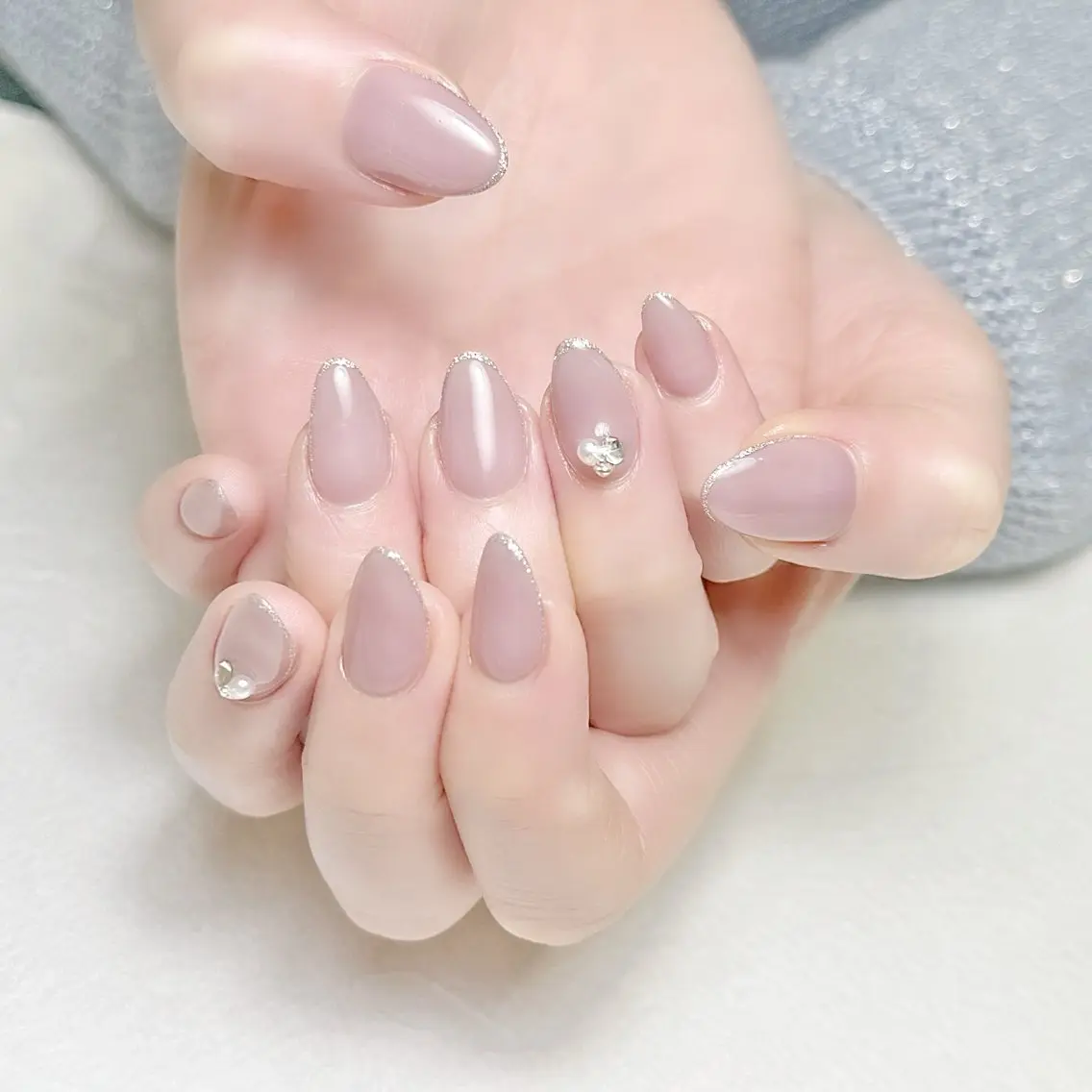 ネイル ラメ(グリッター) オフィスネイル rouse nail RISATOのネイルデザイン