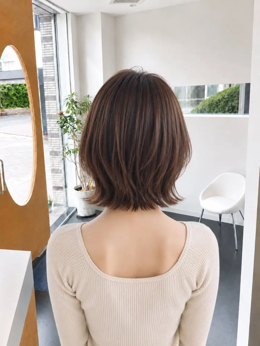ショート カラー ボブ くびれヘア 外ハネヘア カット ヘアカラー 松本 将太のヘアスタイル