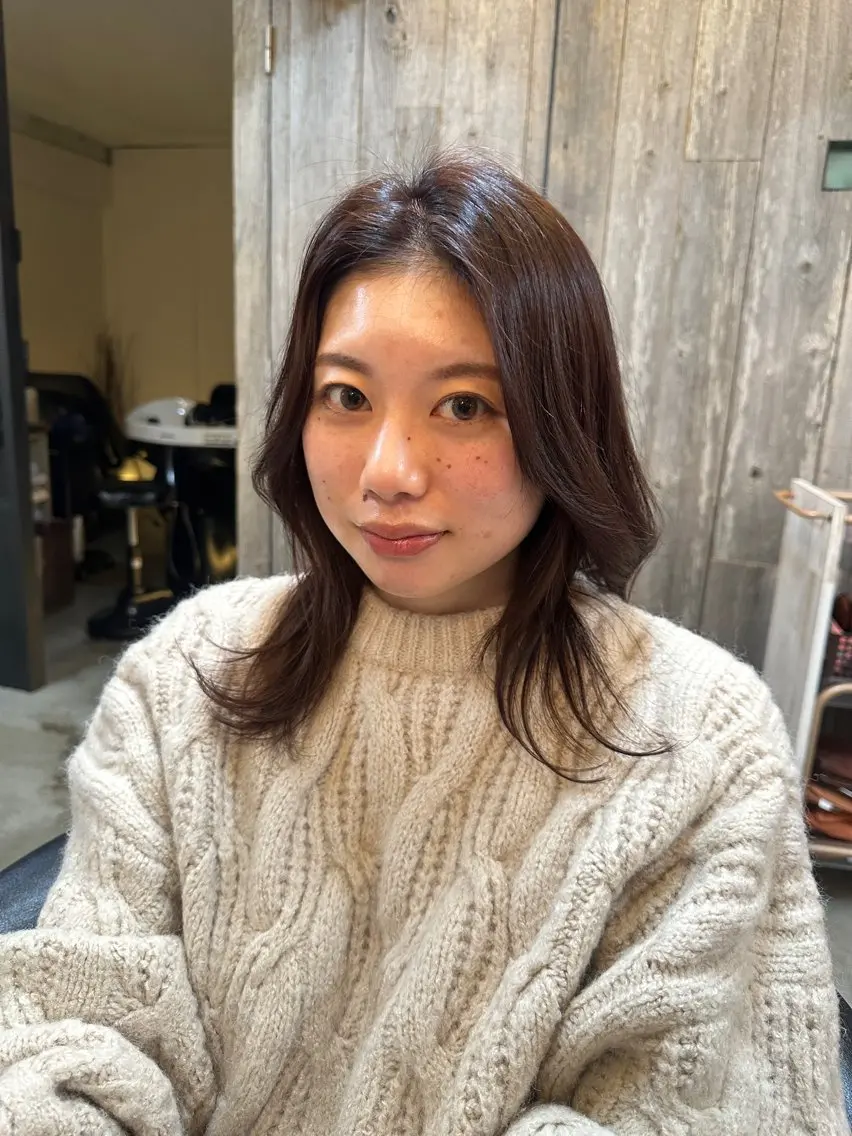 セミロング カット ヘアカラー 似合わせが得意 村松慧汰のヘアスタイル