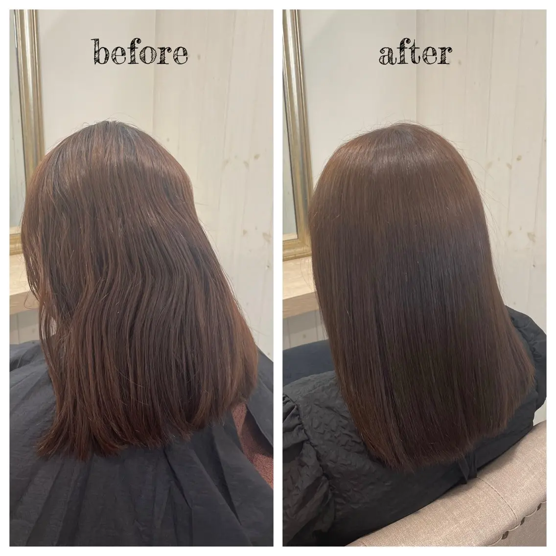 ミディアム カラー ベージュカラー オリーブベージュ ヘアカラー トリートメント PutiLuca 浅川のヘアスタイル