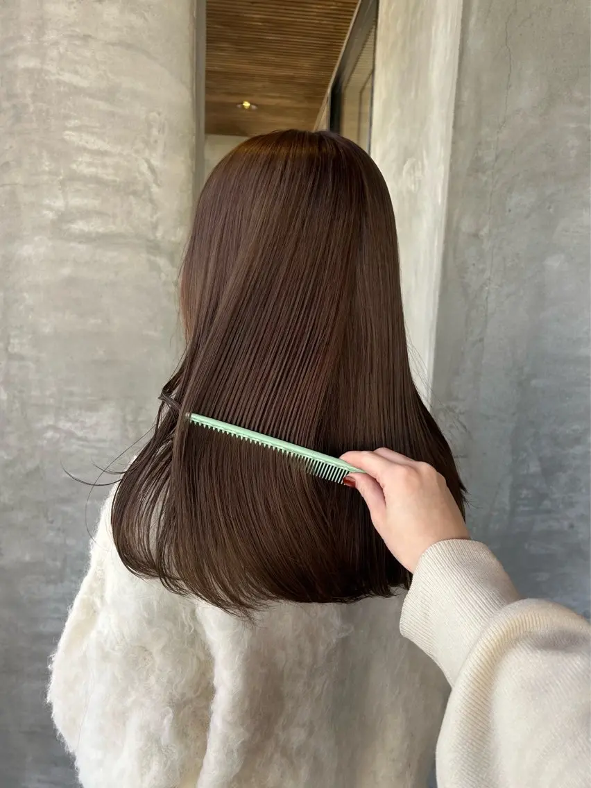 【 ブリーチなし! 】 " ダブルカラーで作る " 透明感ツヤカラー 🫧の写真