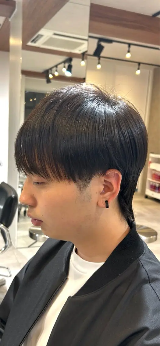パーマ メンズ マッシュ 縮毛矯正 カット 縮毛矯正 ルキヤ/ elima横浜西口のヘアスタイル