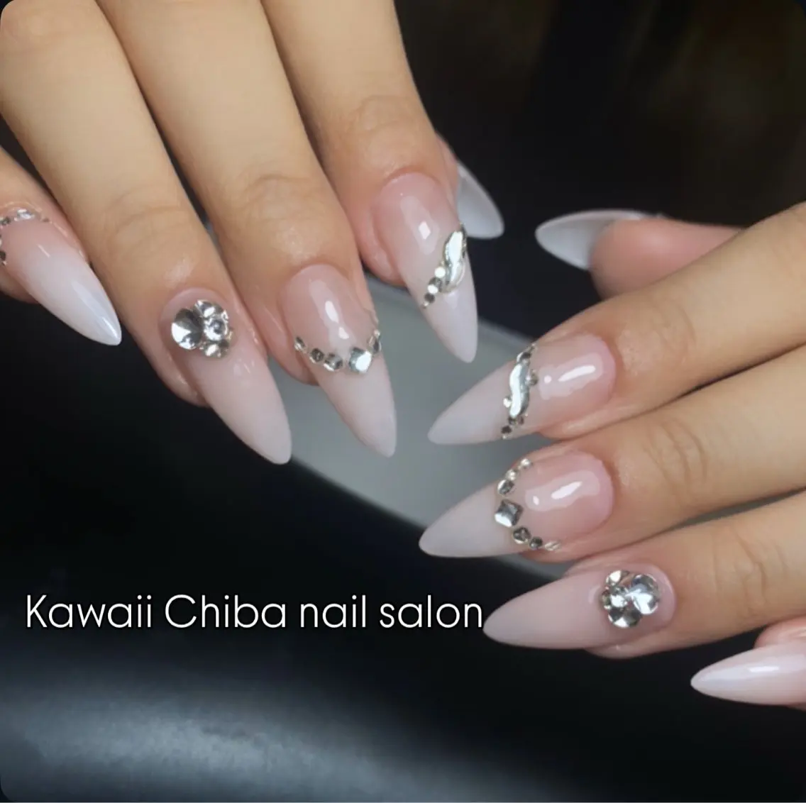 ネイル 長さ出し フレンチネイル ジェルネイル ガーリー 韓国ネイル Kawaii Chiba nailのネイルデザイン