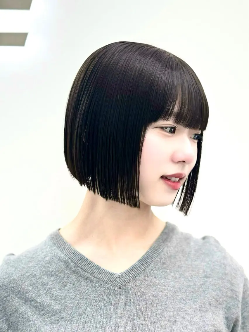 ショート カラー ヘアアレンジ カット ヘアカラー トリートメント ヘッドスパ ヘアセット 縮毛矯正🤍 ボブ/ HIKARIのヘアスタイル