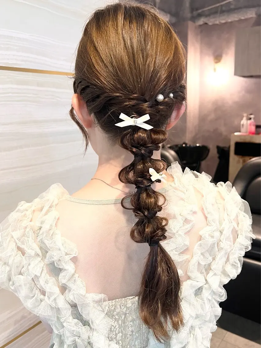 セミロング ヘアセット 🫧神田桃歌🫧🦋 モデル様募集中🦋のヘアスタイル