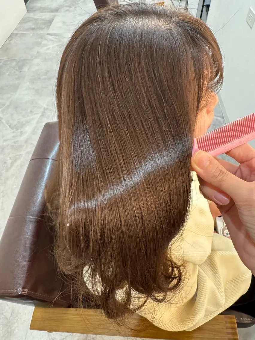セミロング 縮毛矯正 美髪矯正 SAORIのヘアスタイル