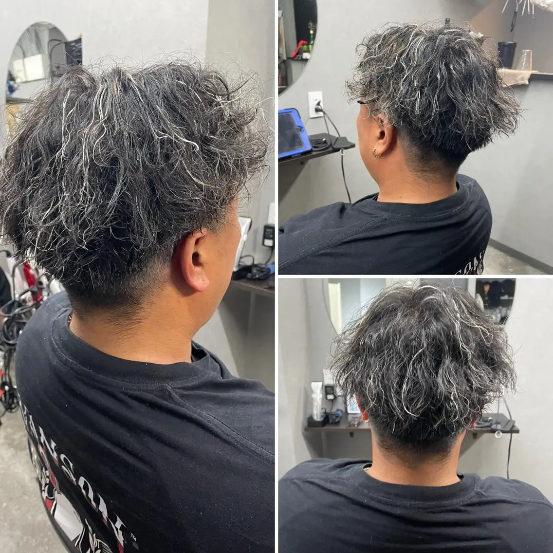 カラー パーマ メンズ メンズハイライト メンズメッシュ メンズパーマ ブルーカラー ハイライトカラー 🌹ミラクル美容師 🌹ブリーチくっぽのヘアスタイル