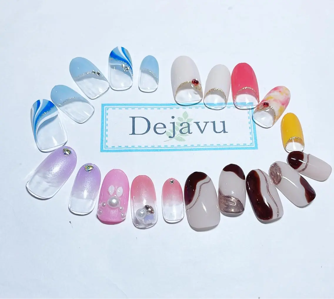 ネイル アートネイル シンプルネイル 冬ネイル ハンドネイル Nail salon Dejavu 🌿のネイルデザイン