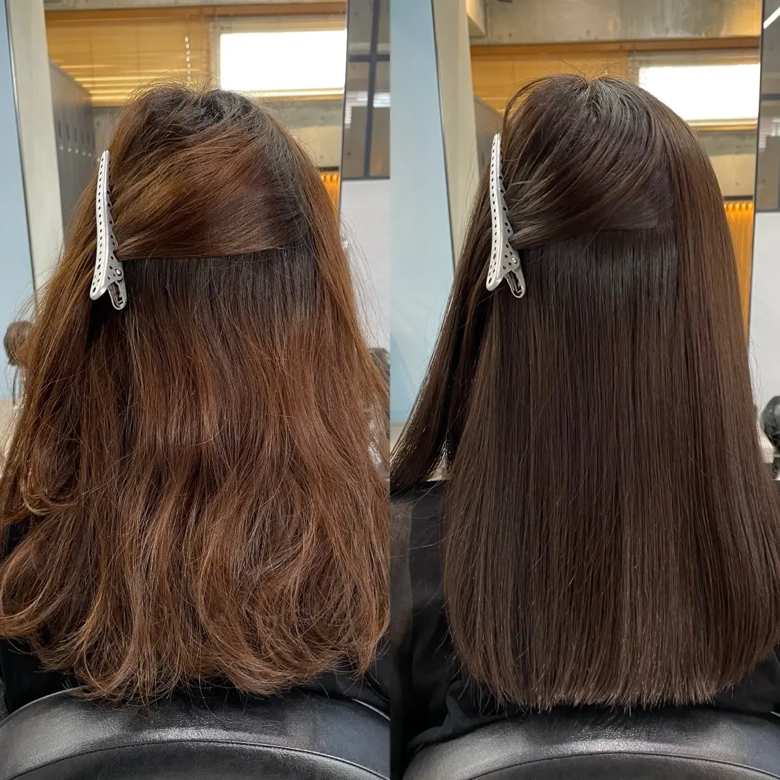 ロング カラー 髪質改善 縮毛矯正 カット ヘアカラー 縮毛矯正 トリートメント 髪質改善×似合わせの スペシャリストのヘアスタイル