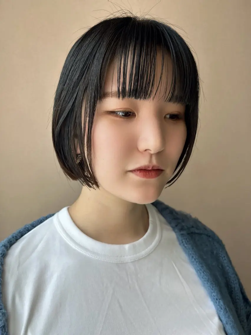 ショート ボブ カット トリートメント hubhair レイヤー/透明感のヘアスタイル