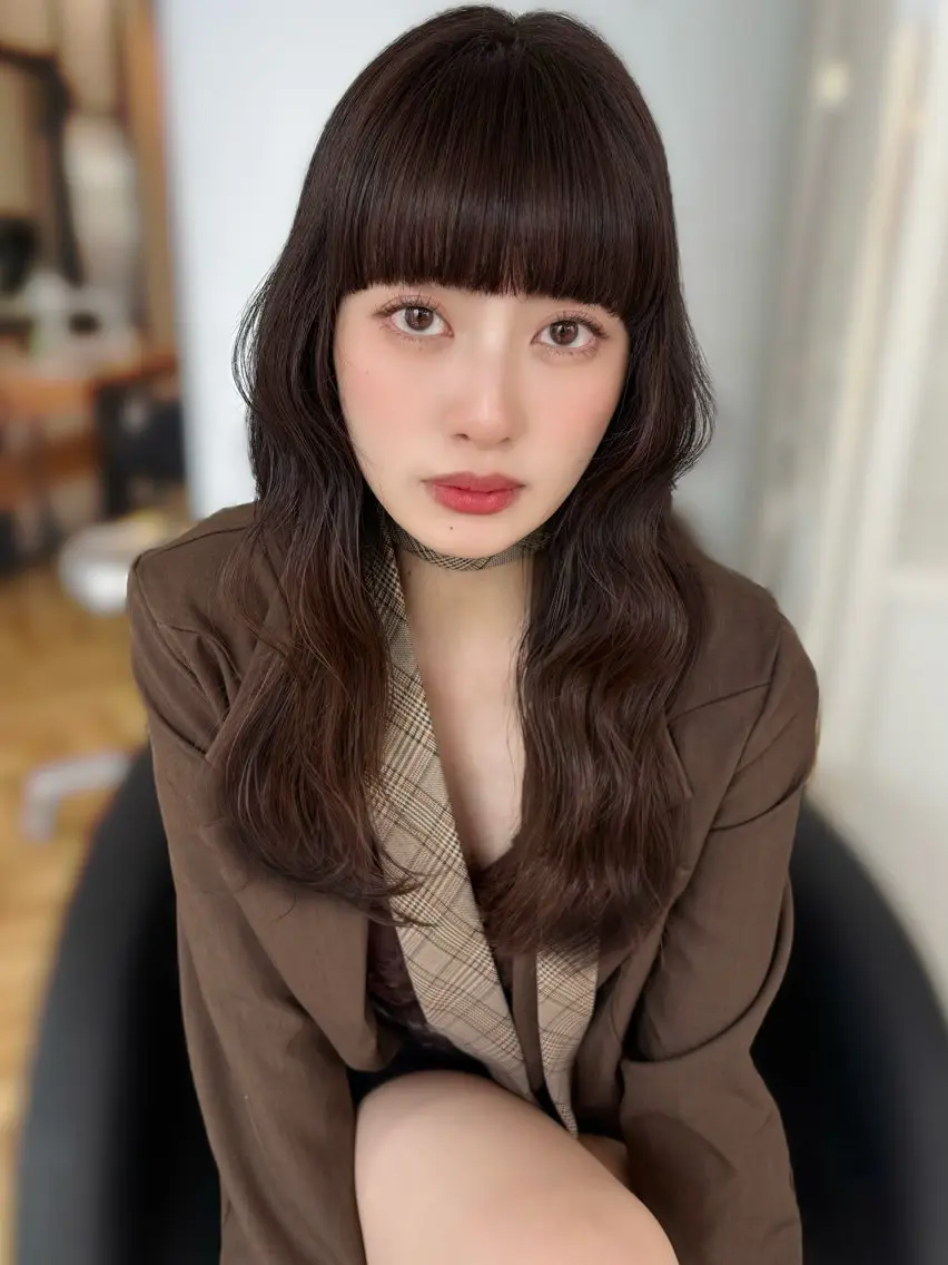 ロング ヘアカラー 優李 ゆうりのヘアスタイル