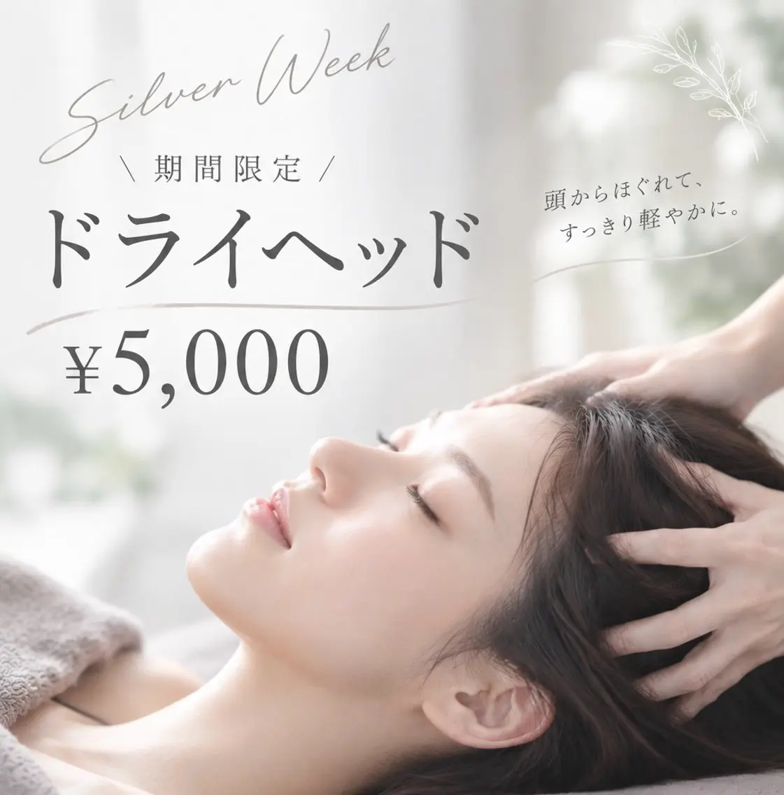 【9/19〜9/27🍁シルバーウィーク限定】ドライヘッド¥5000の写真
