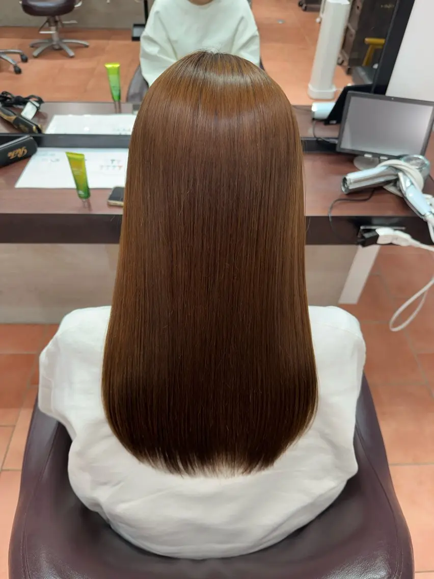 ロング パーマ 縮毛矯正 美髪透明感🫧三澤 廉 M.SLASHのヘアスタイル