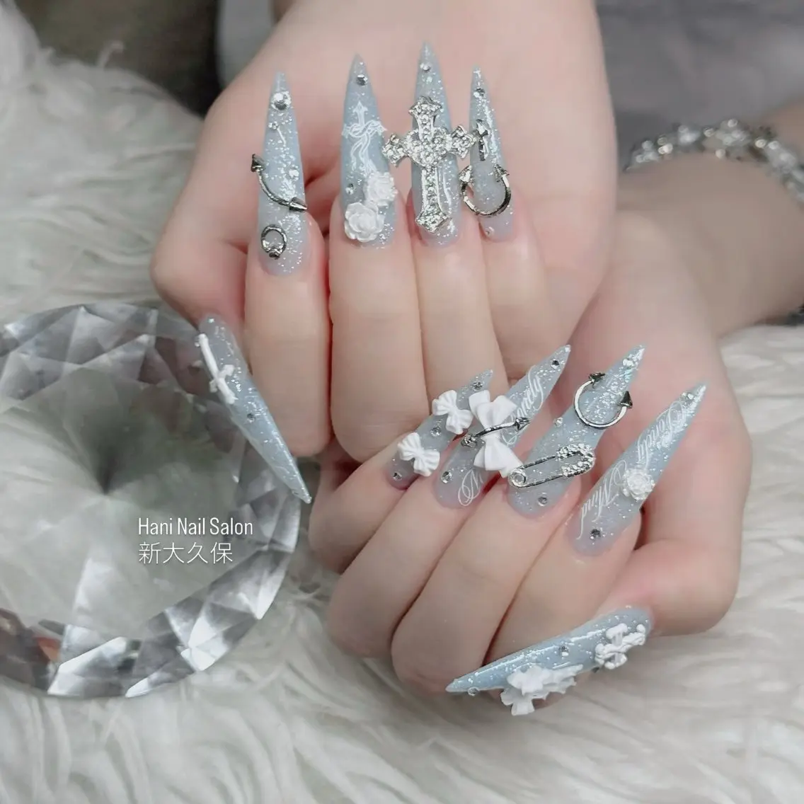 ネイル フットネイル フレンチネイル グラデーション 韓国ネイル ロングネイル ハンドネイル Hani Nail Salonのネイルデザイン