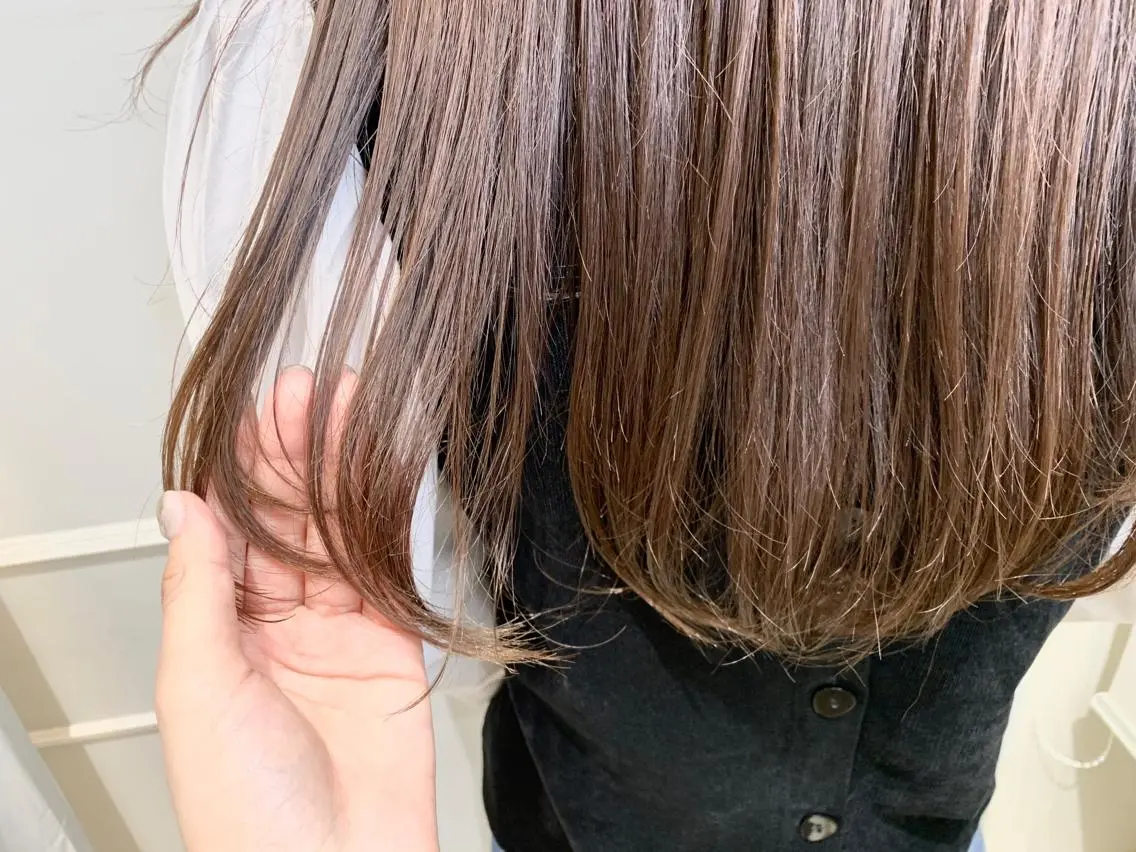 ロング カラー アッシュ アッシュブラウン ブラウンカラー ピンクカラー ヘアカラー トリートメント 🦖鶴岡 香純🦖のヘアスタイル