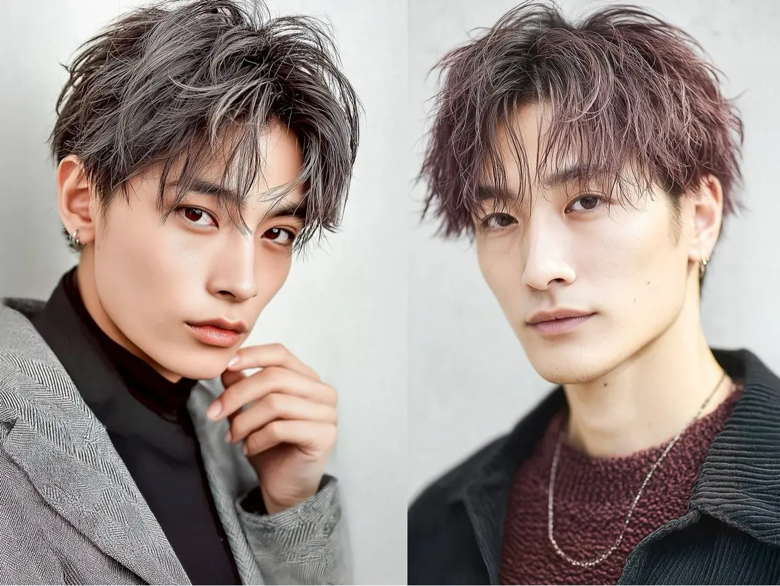 Men's似合わせカット＋カラー＋Men's眉毛カットの写真