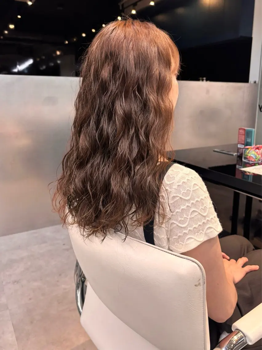 ロング カット パーマ ⠀ リコのヘアスタイル