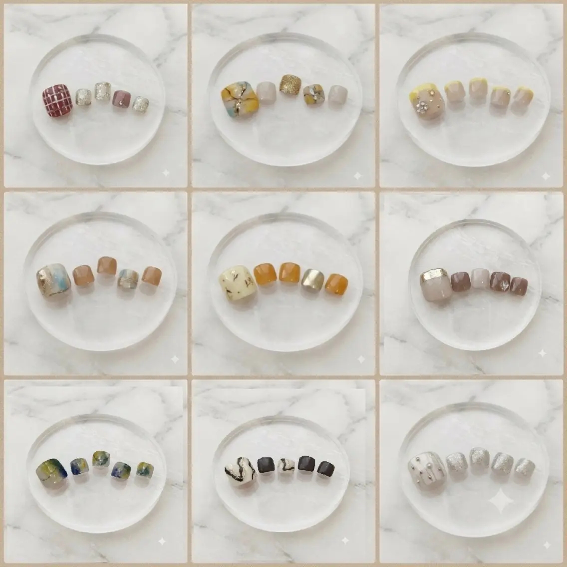 フットジェルネイル(オフ無し)👣💎選べる新作デザインの写真