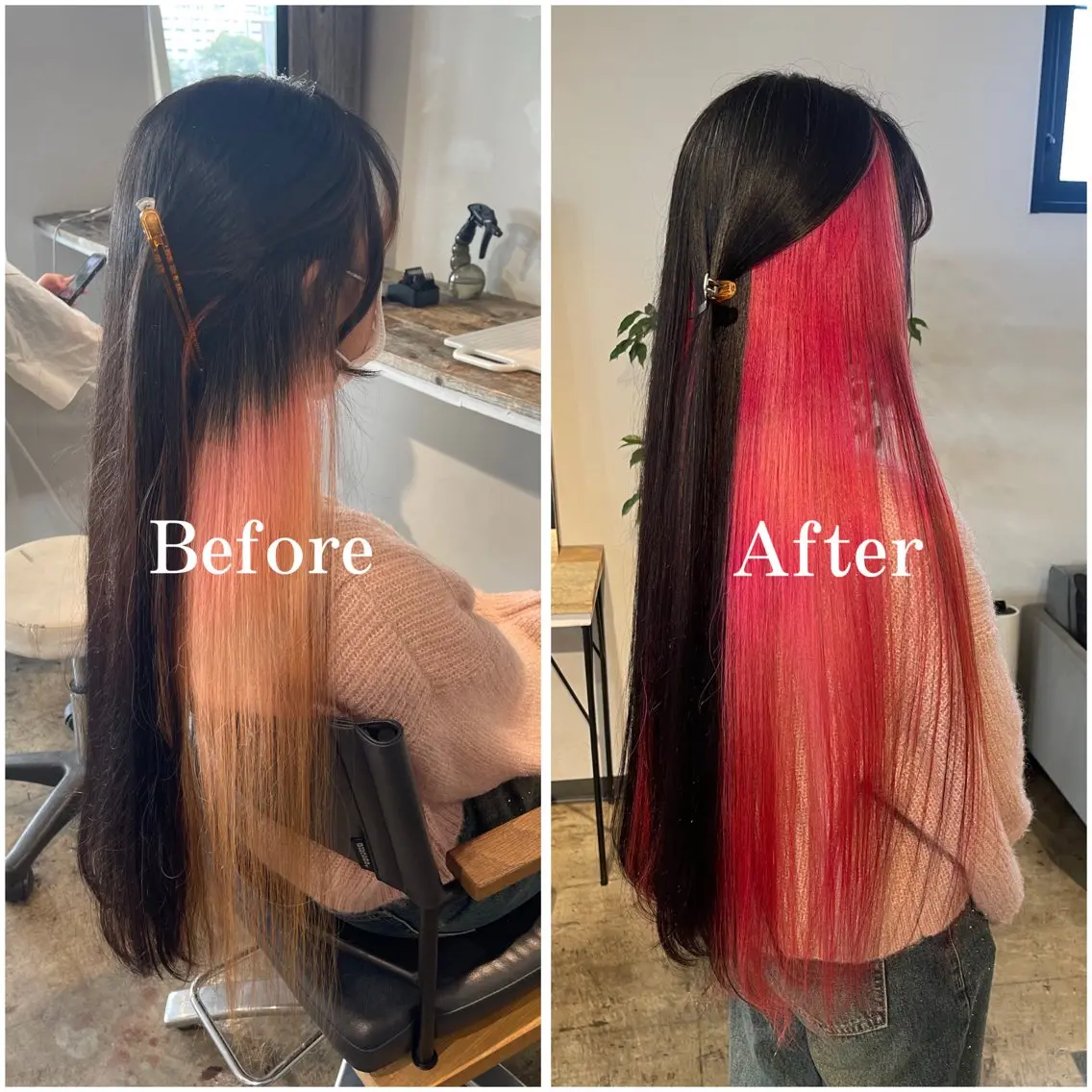 ロング カラー ブリーチ ケアブリーチ デザインカラー 似合わせカット ムラ修正/ ハイトーン💖Riaのヘアスタイル