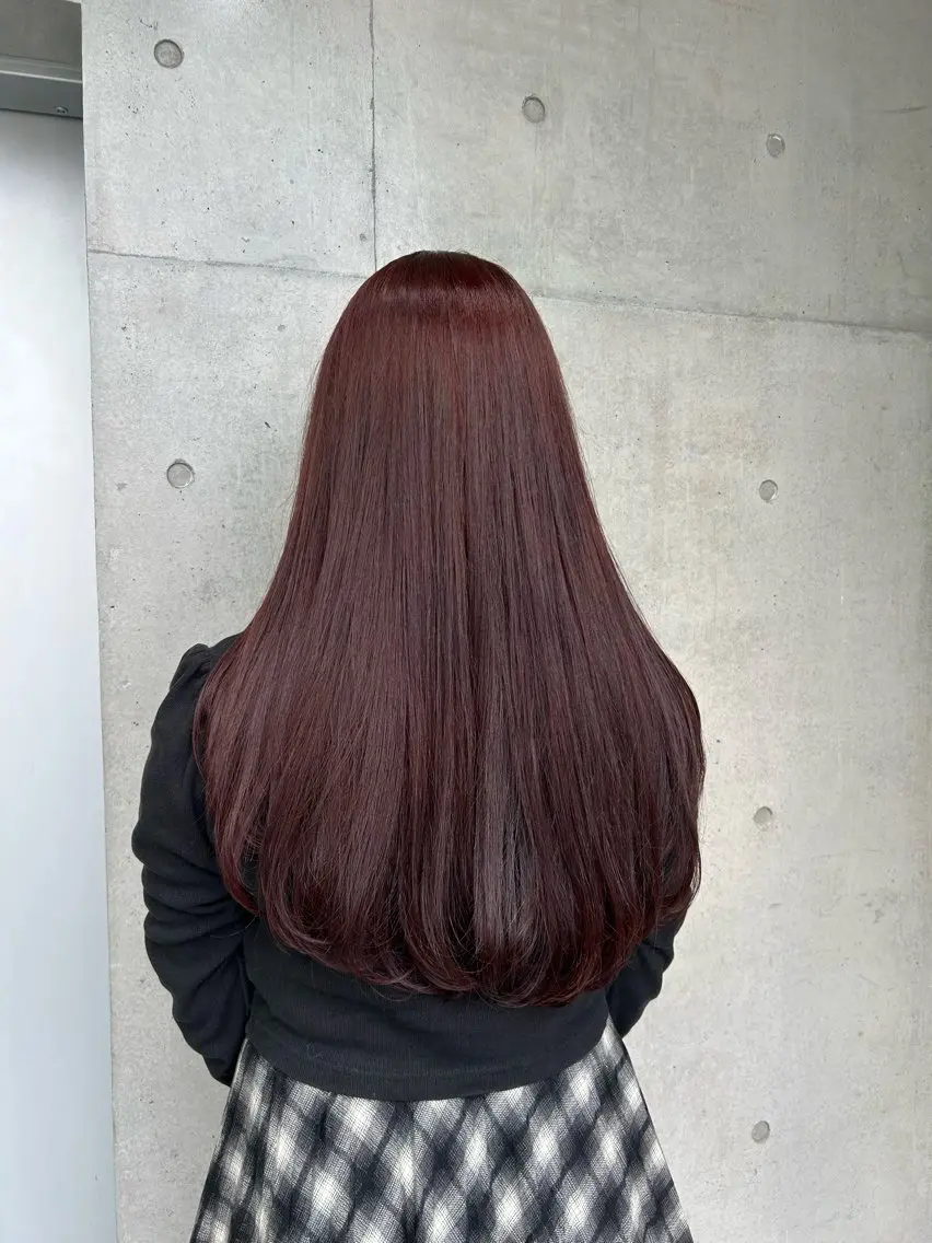 ロング カラー ヘアアレンジ ヘアカラー トリートメント ボブ艶モテカラー🫧 カリンのヘアスタイル