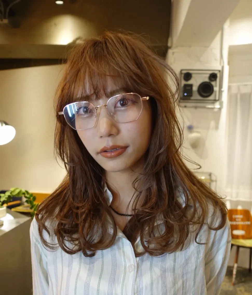 セミロング カラー ヘアカラー トリートメント 池田 早希のヘアスタイル