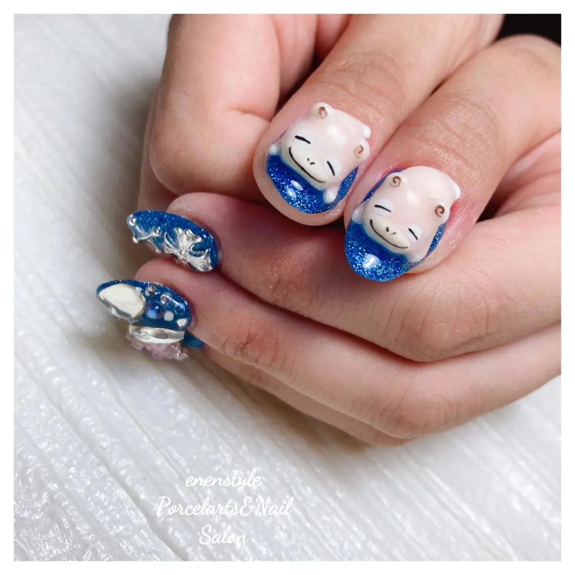 ミディアム ネイル 🐾enen style 🐾のネイルデザイン