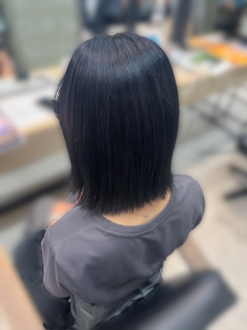 ミディアム カラー ブルーカラー ネイビーカラー ヘアカラー 艶髪✧寒色 ✧艶カラー/manoのヘアスタイル