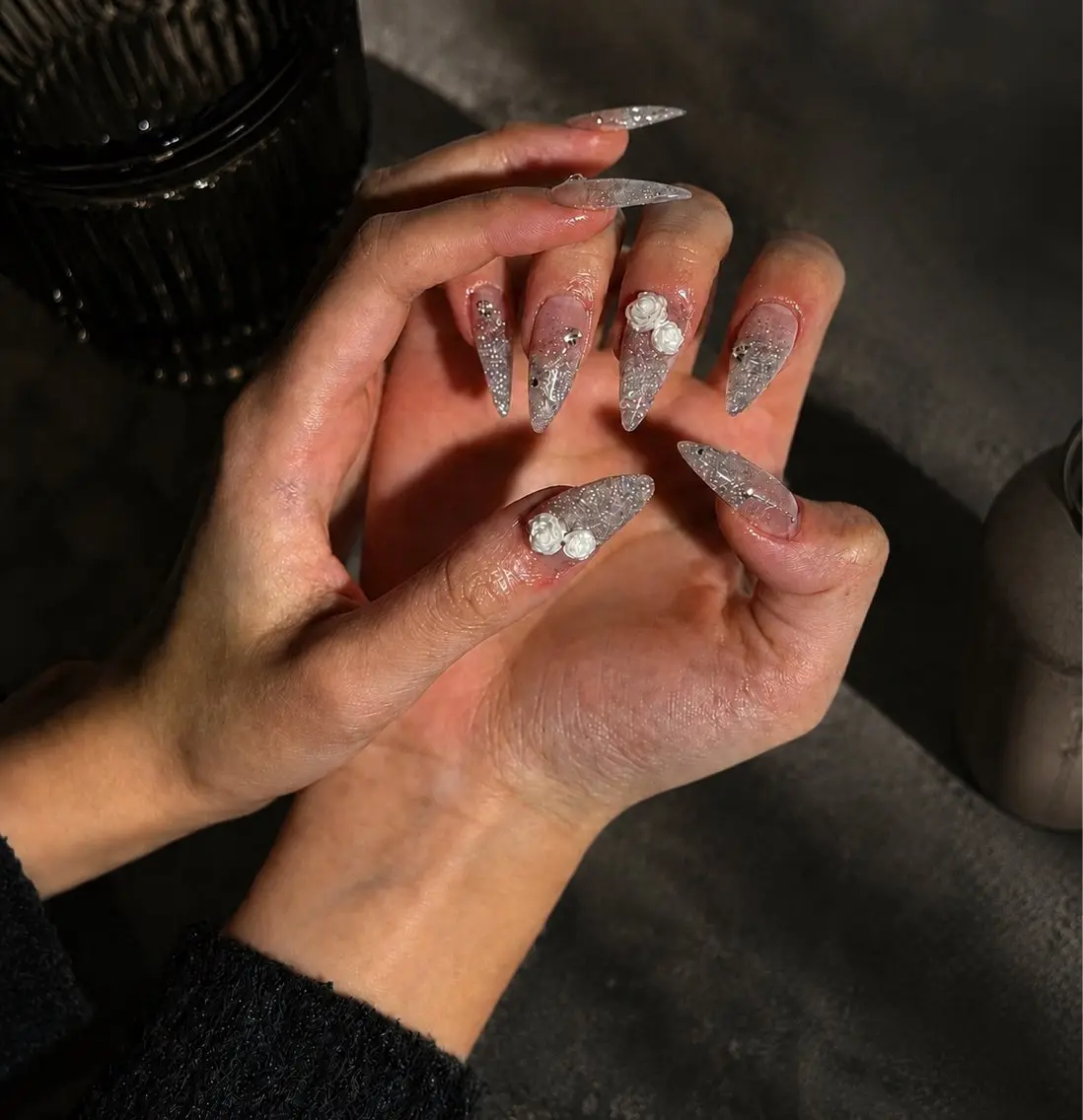 ネイル ラメ(グリッター) ラメグラデーション スカルプネイル ハンドネイル 【ＯＲＧＡＮ】 nailのネイルデザイン
