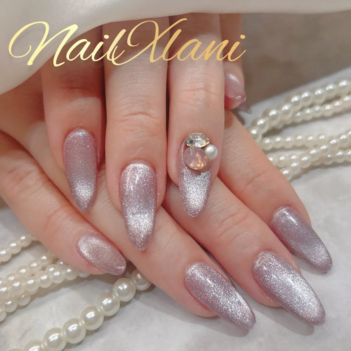 ネイル フットネイル ジェルネイル マグネットネイル パラジェル Nail×Lani 深爪矯正対応◎のネイルデザイン