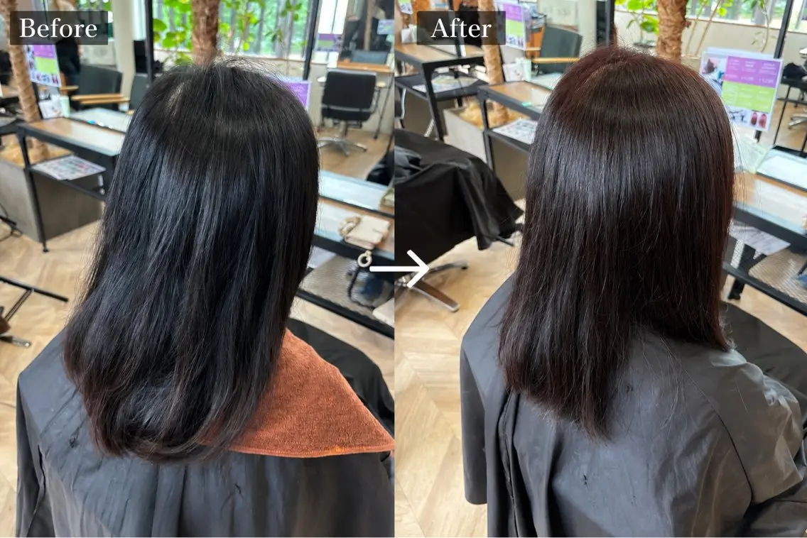 セミロング ピンクブラウン 堺田 瑠果のヘアスタイル