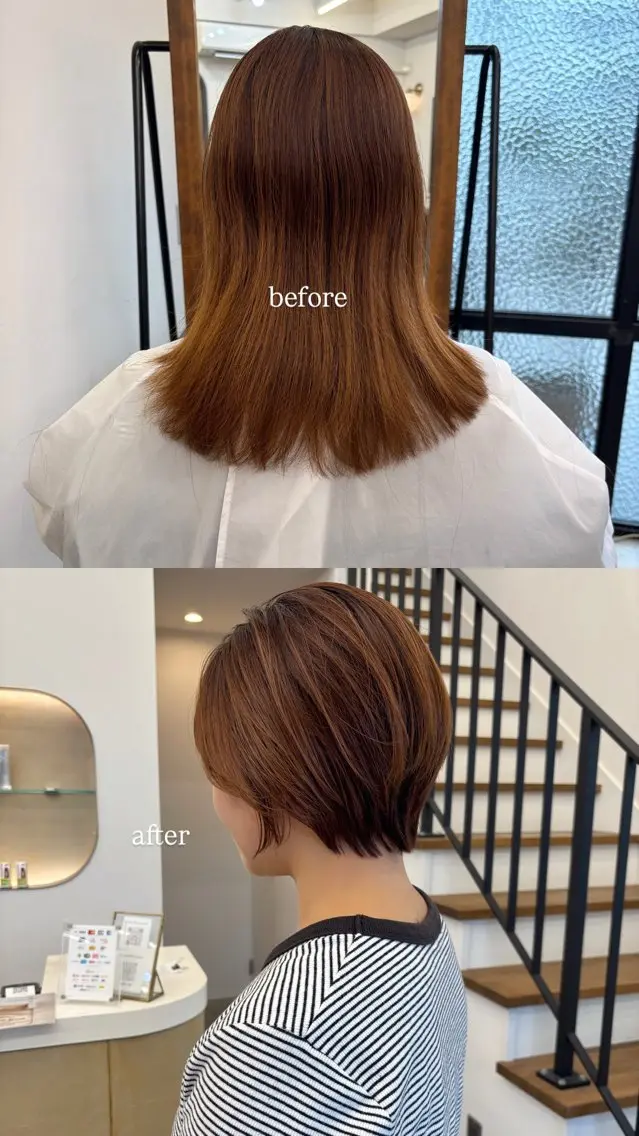 ショート くびれヘア ショートヘア 蛭町 遥香のヘアスタイル