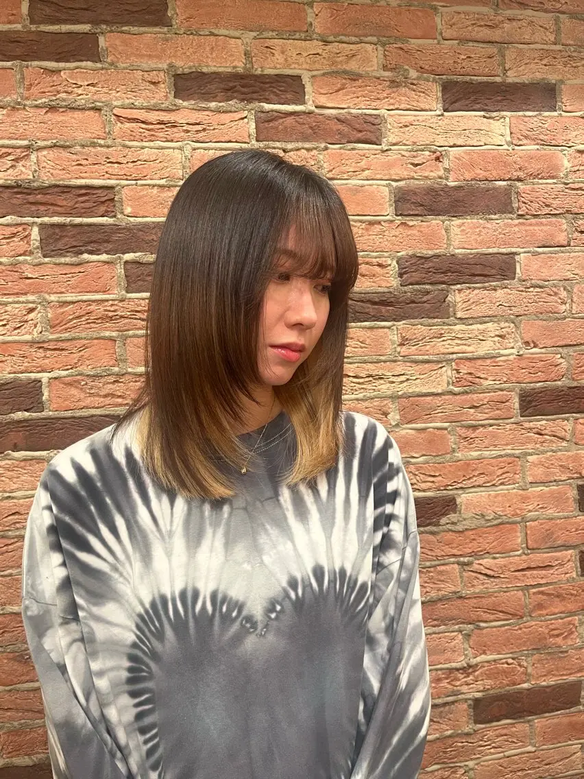 セミロング 河本 愛花のヘアスタイル