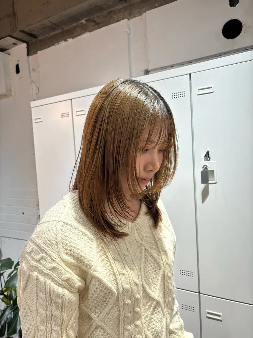 ミディアム ミディアムレイヤー レイヤーカット あやは🍀/カット モデル/名古屋のヘアスタイル