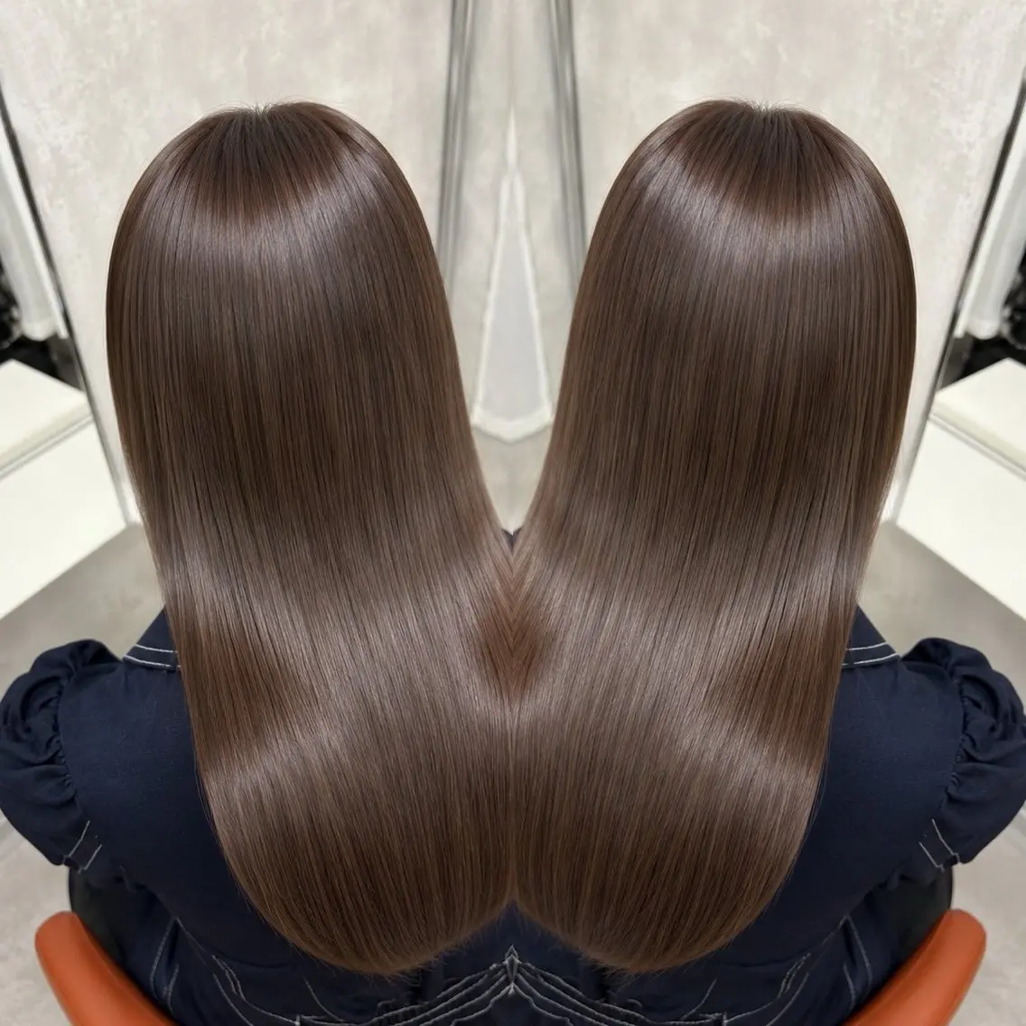 ロング カラー 天神最安値エクステ カラーレイヤーカットのヘアスタイル