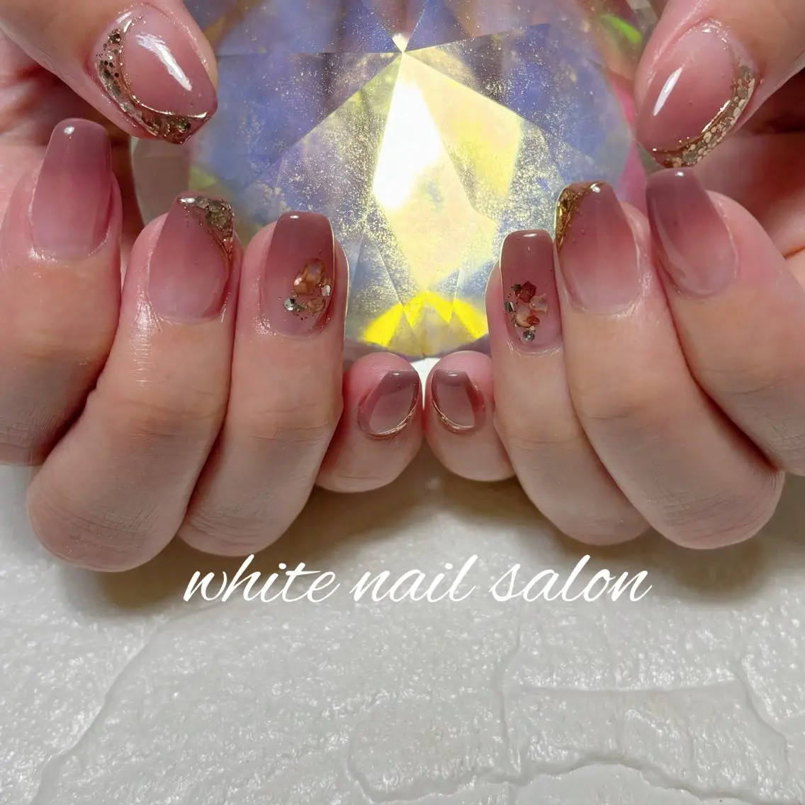 ネイル フットネイル ホワイト ハンドネイル white nail salonのネイルデザイン