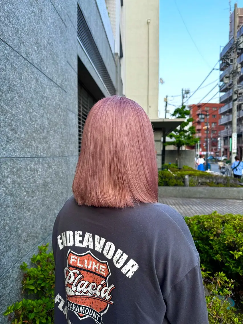 ミディアム カラー ハイトーンカラー ピンクカラー カット ヘアカラー ﾃﾞｻﾞｲﾝｶﾗｰ Mirutayaのヘアスタイル
